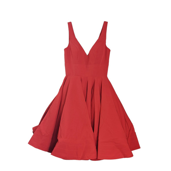 Mac Duggal size 2 V neck Fit & Flare Mini Dress short mini pouffy prom Derby - Picture 4 of 8